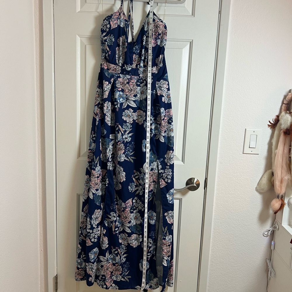 Parisian Works Pink and Blue Maxi Sundress Sleeveless Size 6 Tall US - Picture 6 of 9